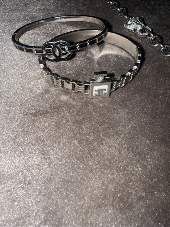 chanel-jewelry-chanel-silver-tone-rhinestone-logo-bracelet-bangle